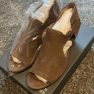 Eileen Fisher Iris Cut Out Mid Heel Wedge Boot